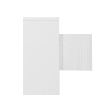 Kommode / Sideboard / Flurschrank mit 2 offenen Fächern und 4 Türen, Weiß