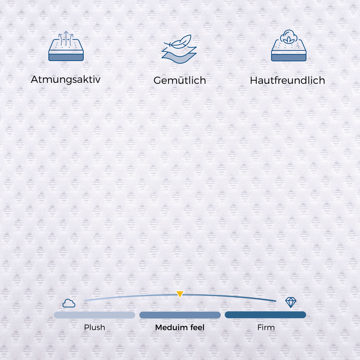 Schaumstoff-Matratze/Topper 180x200 cm, H3, 5 cm Höhe, Öko-TEX, Waschbar