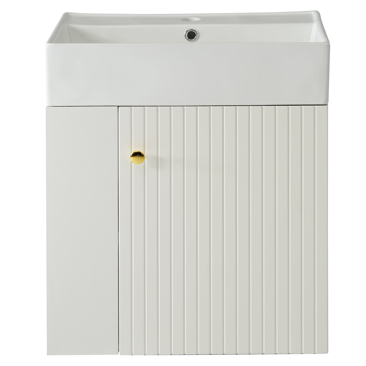 Waschbecken mit Waschtischunterschrank, Waschtischunterschrank , Waschtischunterschrank hängend hellgrau , Kleine Gästebad Möbel, White