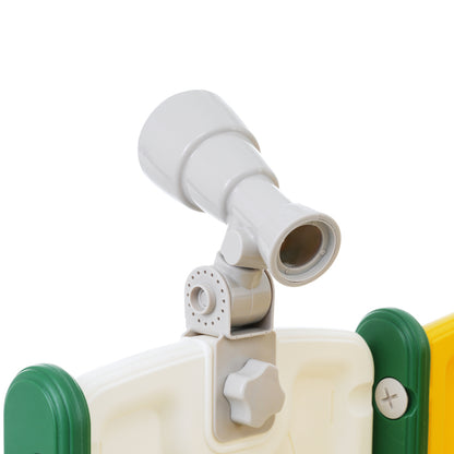8 in 1 Kinderrutsche Kletterspielzeug, Multifunktionsrutsche mit 2 Rutschen, freistehende Rutsche, Klettern, Bohrspiel, Stauraum, Spielkorridor, Basketballkorb, Lasso-Spiel, Teleskop