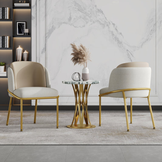 2 St Moderner Stuhl, Ideal für Zuhause, Offene Bürofläche, Esszimmer, Beige