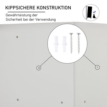 Kinderregal Eckregal mit 3 Aufbewahrungsboxen Kinderzimmer Spielzeugablage für 3-12 Jahre Kinder Grau