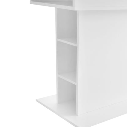 Ausziehbarer Esstisch, L110/130*W70*H75, Esstisch mit Stauraum, Weiss