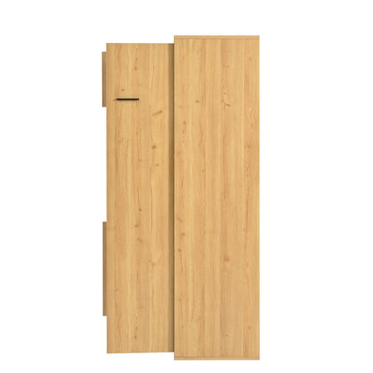 Moderne Vitrine mit LED-Beleuchtung - 150Hcm - Glastür, Mehrzweckregale, 15 Farboptionen, Großer Stauraum, Glasboden, Schaukasten, Präsentationsmöbel, Schrank mit Beleuchtung,Möbel mit Glastür