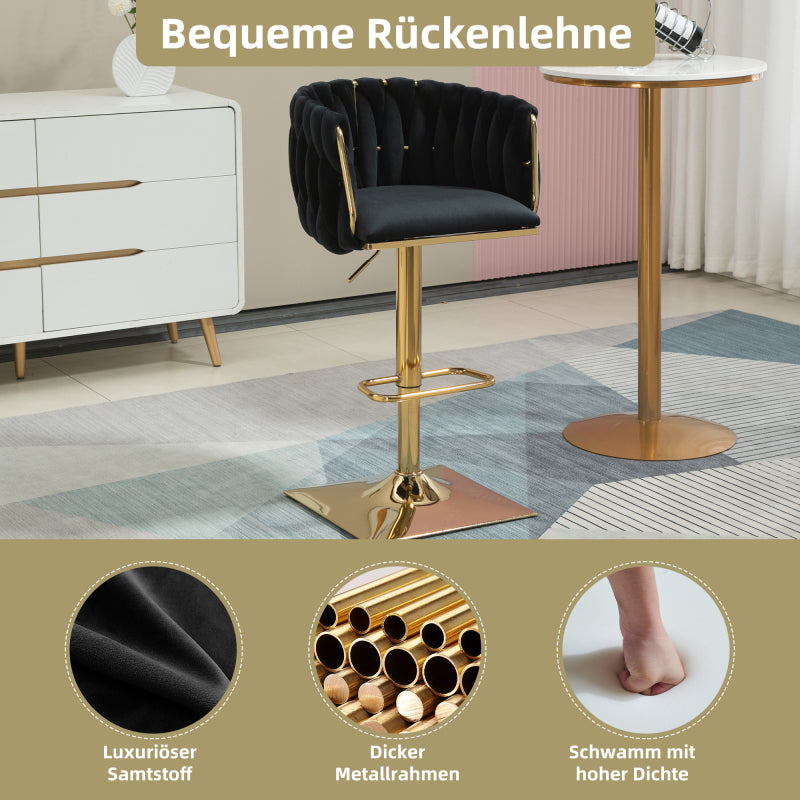 Vintage Barhocker mit Rückenlehne und Fußstütze Counter Höhe Esszimmerstuhl Für Kücheninsel Esszimmer Bar Theke Potluck Party Lounge Bereich