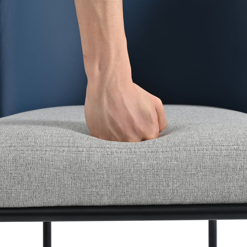 2 St Moderner Stuhl, Ideal für Wohnzimmer, Offene Bürofläche, Esszimmer, Grau+Marine