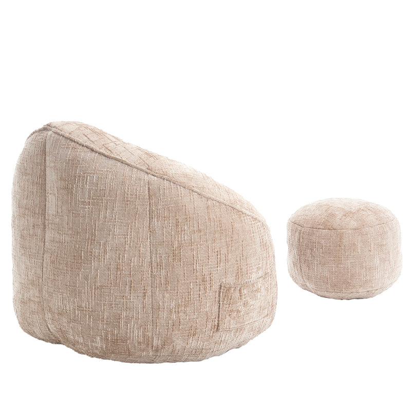 Sitzsack Sofa Stuhl für Erwachsene mit Fußstütze, Khaki