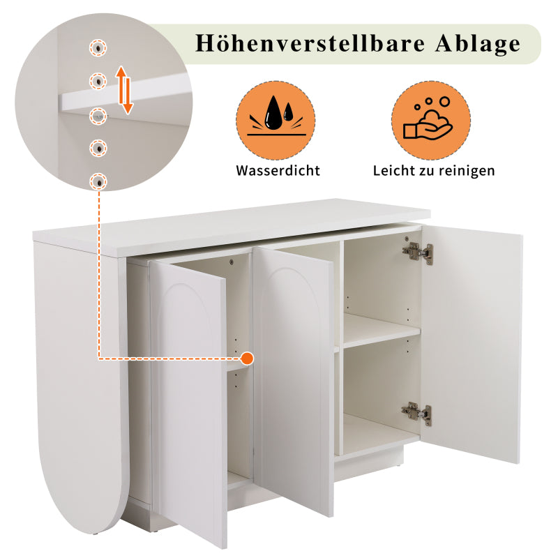 Schreibtisch, drehbarer L-förmiger Eck-Computertisch, Bürotisch, Frisiertisch, weiß 110 cm