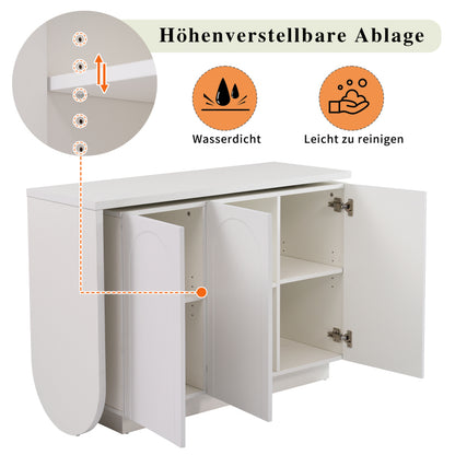 Schreibtisch, drehbarer L-förmiger Eck-Computertisch, Bürotisch, Frisiertisch, weiß 110 cm