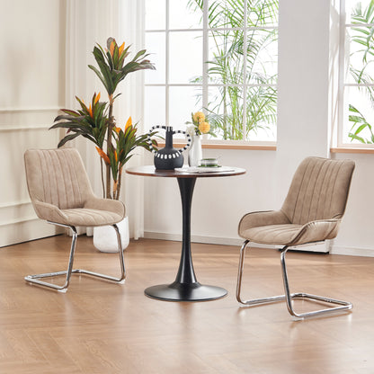 Sorgfältig ausgewählte Küche Wohnzimmer Esszimmer Stühle aus Kunstleder Material für leichtere Wartung! (Satz von 2)