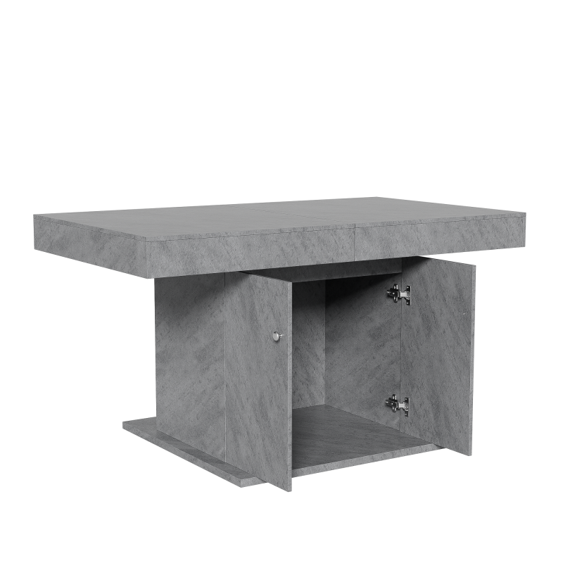 Ausziehbarer Esstisch, L140/180*W80*H76cm, Betonoptik