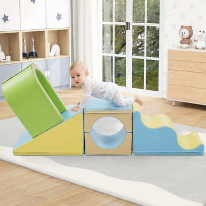 6 TLG Riesenbausteine zum Toben & Klettern Großbausteine für Kinder. Treppe und Rutsche für Kinder - Spielzeug zum Klettern, Rutschen und Krabbeln. im Vorschulalter & Babys Softbausteine, bunt.