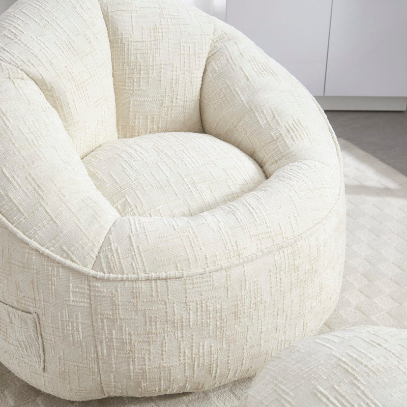 Sitzsack Sofa Stuhl für Erwachsene mit Fußstütze, Beige