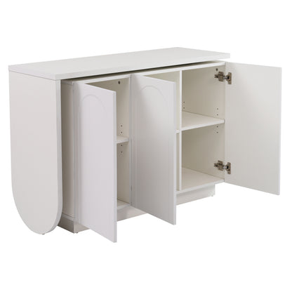 Schreibtisch, drehbarer L-förmiger Eck-Computertisch, Bürotisch, Frisiertisch, weiß 110 cm