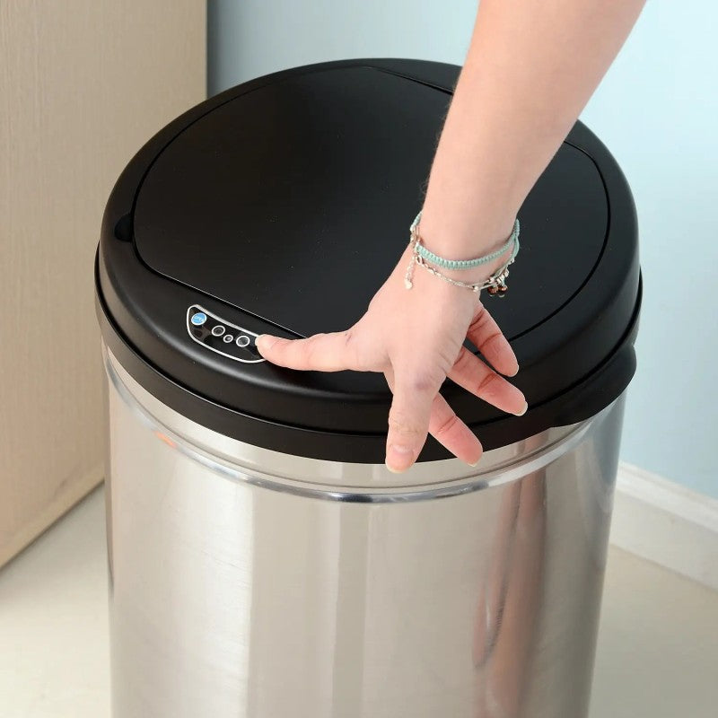 Automatik Sensor Mülleimer Abfalleimer IR Sensor, Rund, 30L, Optionaler Inneneimer, Edelstahl