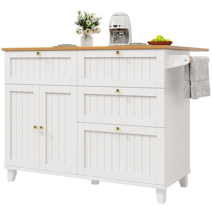 Moderne Kücheninsel, Küchenschrank, buffetschrank, Speisewagen mit Holzmaserung, buffetschrank, Multifunktionale Esstisch mit Speicherraum, Speisewagen mit Stretchfunktionsschränken, weiß