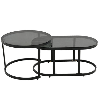 Garten-Lounge-Set mit Rahmen aus verzinktem Eisen, Gartenmöbel-Set aus Seil, graues Seil, verstellbare Füße, Tischplatte aus glattem Glas, 5er-Set, inklusive aller Sitz- und Rückenkissen
