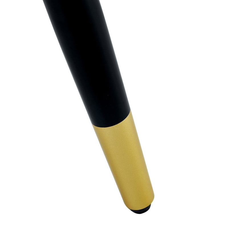 2-Stück-Paket-Stuhl, moderner schwarzer Stuhl mit PU-Leder-Rückenpolster und schwarzen Metallbeinen