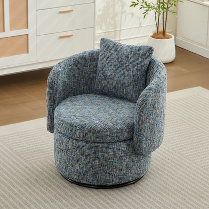 360° Drehsessel Chenille (Grün) – Modern, Rund & Bequem für Leseecke, Wohnzimmer