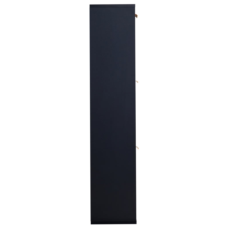 Schuhkipper Schmal mit 3 Klappen, Schuhschrank, Schuhschrank  Schuhkommode für Flur Wohnzimmer ,Schwarz