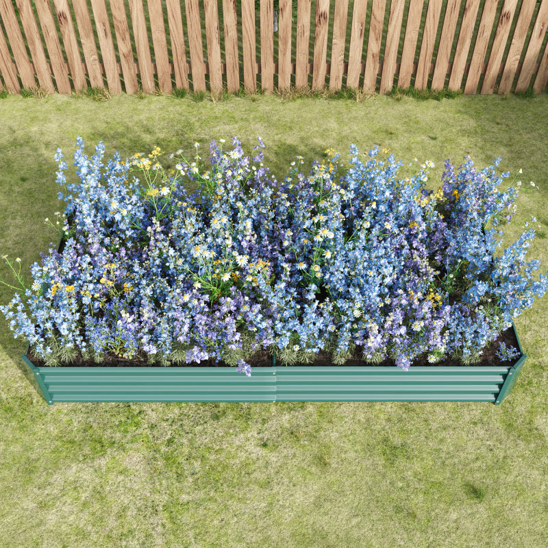 Hochbeet Metall Pflanzenbeet, Hochbeete für Garten aus robustem Stahlblech mit stabilem Design, Rostschutz und Langer Haltbarkeit, Hochbeet Bausatz ohne Boden, Ideal für Gemüse, Kräuter & Blumen Anthr