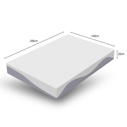 Schaummatratze 140x200 cm, Wendbar H3/H4, 20 cm hoch, Öko-TEX zertifiziert