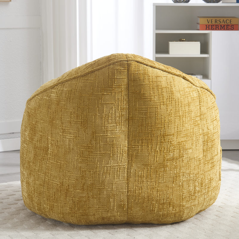 Sitzsack Sofa Stuhl für Erwachsene mit Fußstütze, Gelb