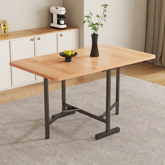 Eleganter moderner minimalistischer Esstisch in Naturfarbe – Ausziehbarer Esstisch 120 cm x 80 cm
