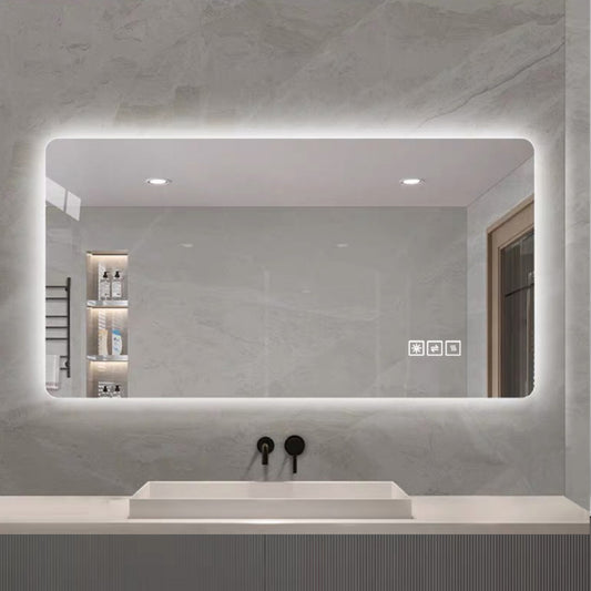 LED Badezimmerspiegel 60×120 cm – dimmbar, Anti-Beschlag, 3 Lichtfarben, Touch-Steuerung, energiesparend, Wandspiegel mit Hintergrundbeleuchtung