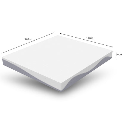 Schaummatratze 180x200 cm, Wendbar H3/H4, 20 cm hoch, Öko-TEX zertifiziert