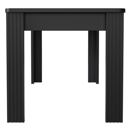 Esstisch, moderner Esstisch, stabiler Esstisch, vierbeiniger Tisch, rechteckiger Esstisch, Kaffee-Lounge-Tisch, moderner einfacher Esstisch, schwarz, (OLD SKU: N634P215552S)