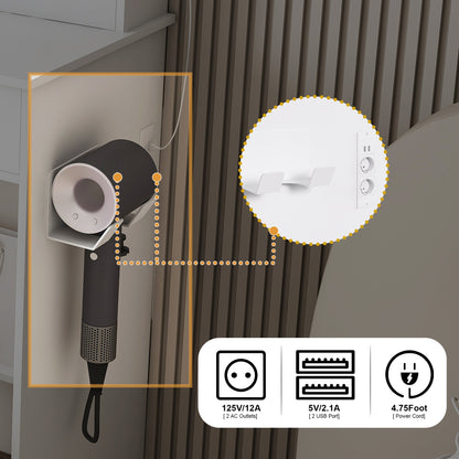 Schminktisch XXL Spiegel (75x48 cm) LED, Steckdose, 4 Schubladen, inkl. Hocker