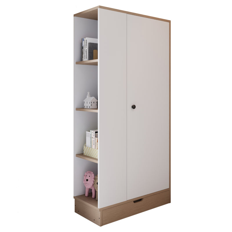 Kleiderschrank 70*40*170cm, eintürige Ausführung, mit Einlegeböden und Schubladen, weiß