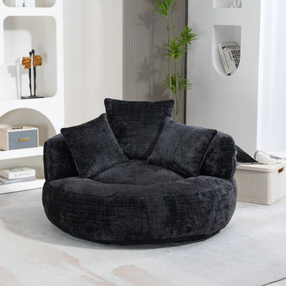 Lazy Sofa Durable Komfort Lounger hohen Rücken Sitzsack Stuhl Couch mit drei Kissen für Erwachsene und Kinder, Indoor & Outdoor, Single Gaming Sofa Stuhl für Schlafzimmer, Büro (Orange Chenille)