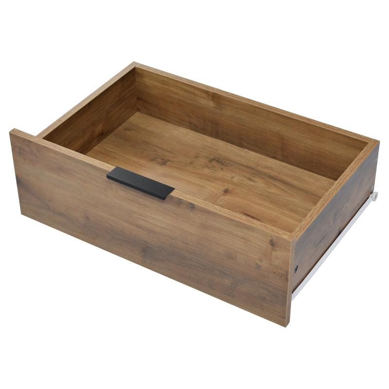 Kommode mit 2 Türen und 3 Schubladen, 120 x 40 x 76 cm in Dunkle Eiche, Verstellbare Ablage, Sideboard Highboard für Schlafzimmer & alle Wohnräume