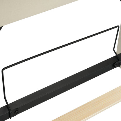 Polsterbett Einzelbett 90*200, Stauraum Kopfteil mit USB und Typ C-Port ,360-Surround-LED-Funktion rund um Kopf- und Fußende des, Betten mit Hydraulisch Stauraum, Beige , Leinen(Ohne Matratze)