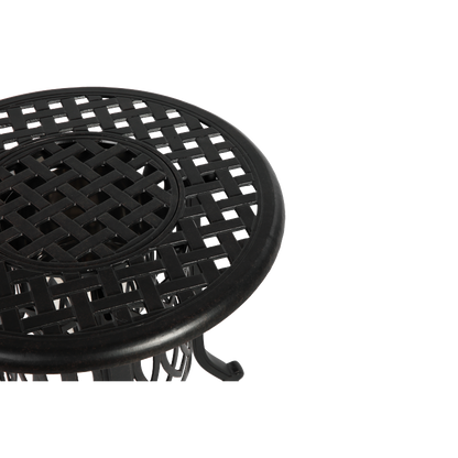 Outdoor Aluminum Table with Ice Bucket,Patio Side Table,  Aluminum End Table with Adjustable Footpads, Outdoor Small Coffee Table