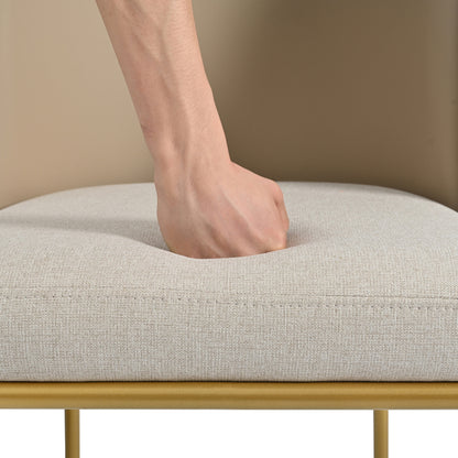 2 St Moderner Stuhl, Ideal für Wohnzimmer, Offene Bürofläche, Esszimmer, Beige+Khaki