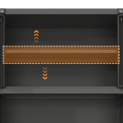Metall Wandmontage Werkzeug Schrank mit Tür und Fach, Metallwandregal mit Schloss für Garage, Werkstatt, Büro - Umweltfreundlich, Robust, Montageerforderlich, H 77 cm × B 80 cm × T 30 cm