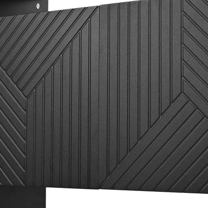 Kommode / Sideboard / Flurschrank mit 2 offenen Fächern und 4 Türen, Schwarz