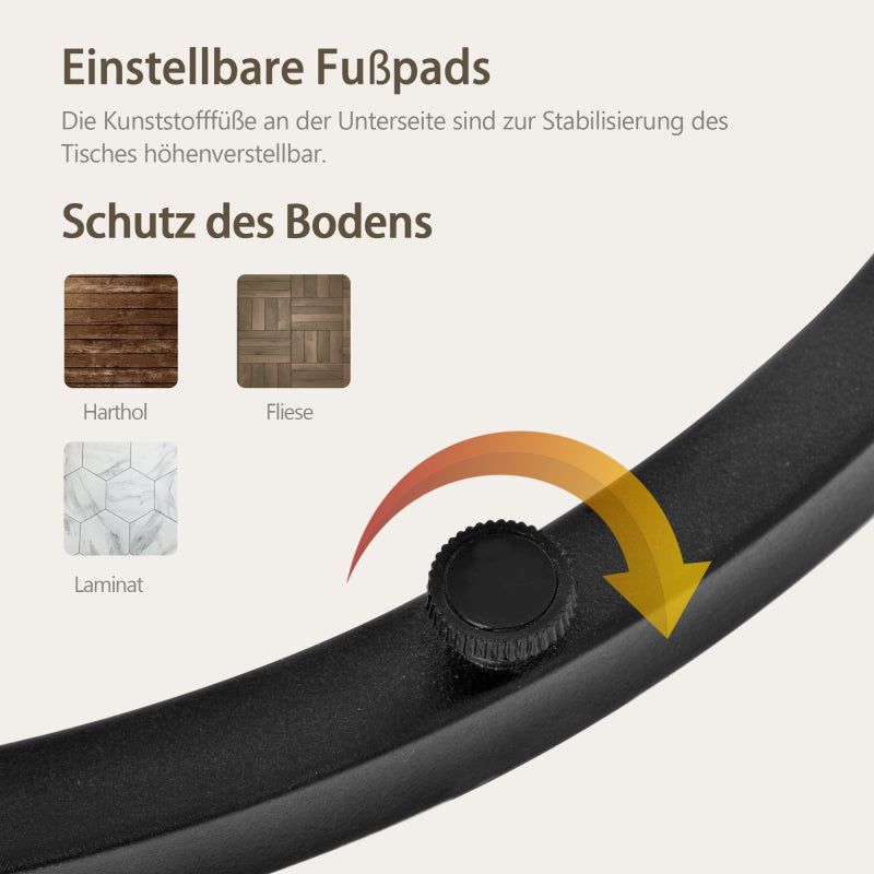 Runder Couchtisch 2er Set Satz Couchtisch Wohnzimmer Runder geschachtelter Beistelltisch 2 Runder Beistelltisch(Eiche)