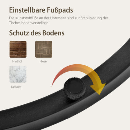 Runder Couchtisch 2er Set Satz Couchtisch Wohnzimmer Runder geschachtelter Beistelltisch 2 Runder Beistelltisch(Eiche)