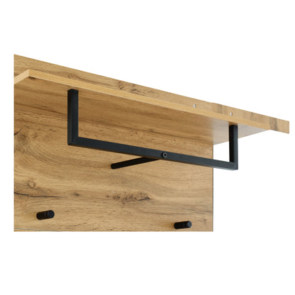 Multifunktionales Garderobenset aus Holz mit Spiegel, Schuhbank, Schuhschrank, Schublade, Regal und Kleiderhaken – Modernes Design mit hydraulischen Scharnieren und praktischem Stauraum