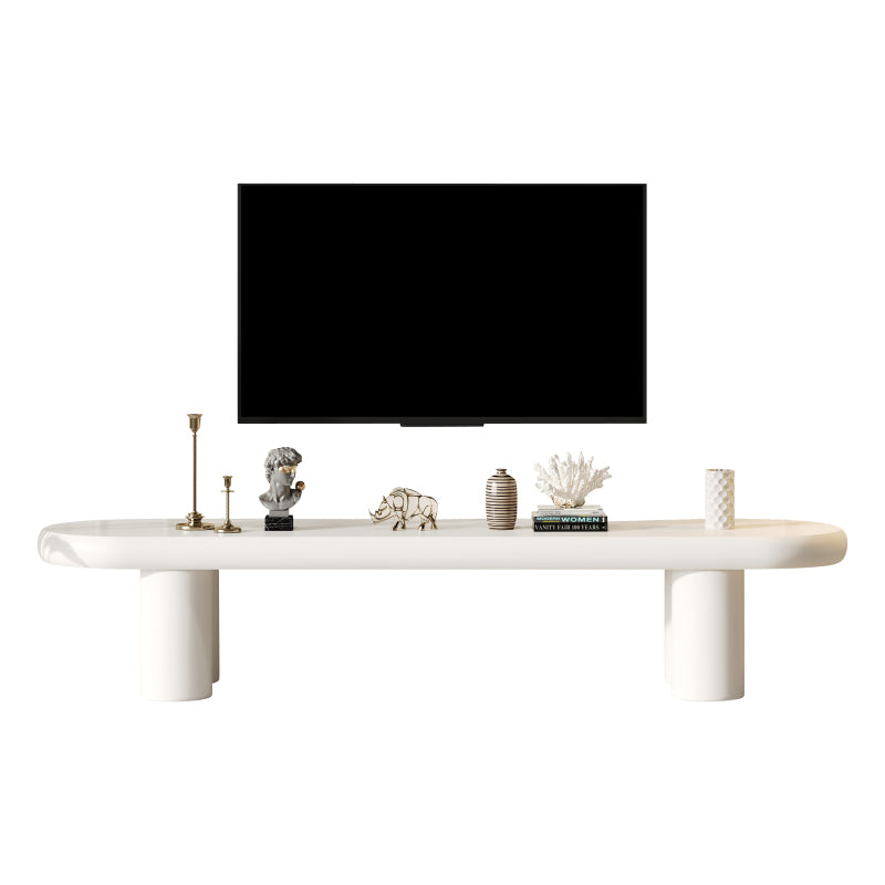 Weißer 160 x 40 x 40 cm großer TV-Schrank, moderner TV-Tisch im minimalistischen Stil mit 4 stabilen Stützbeinen, geeignet für Fernseher bis zu 65 Zoll