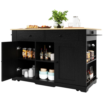 Kücheninsel, Küchenwagen mit Steckdosenleiste ausgestattet, Küchenschrank, Servierwagen mit arbeitsplatte, buffetschrank, Speisewagen mit Holzmaserung, buffetschrank,Schwarz