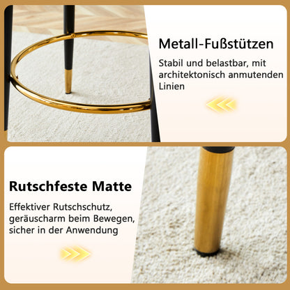 360° drehbarer Barstuhl. Moderne weiße und dunkelgraue Splice-Farbe, PU bequeme Padded Bar Stuhl, Eine Box von 2 Packungen.