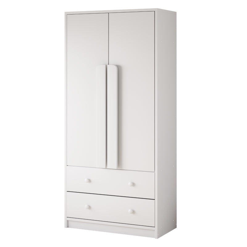 Kleiderschrank 70*40*170cm, Doppeltüren-Design, mit Schubladen und Ablagefächern, weiß