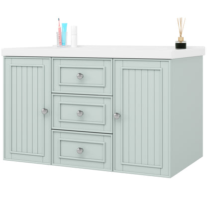 Badezimmerschrank mit waschbecken,Grün