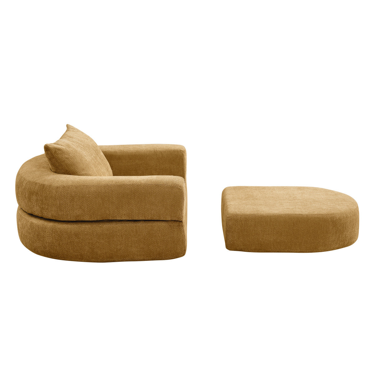 Modulares Sofa-Set Frottee (Terry Cloth), Sektionssofa Minimalistisch, Wohnzimmer Couchgarnitur, Umkehrbar, Yellow