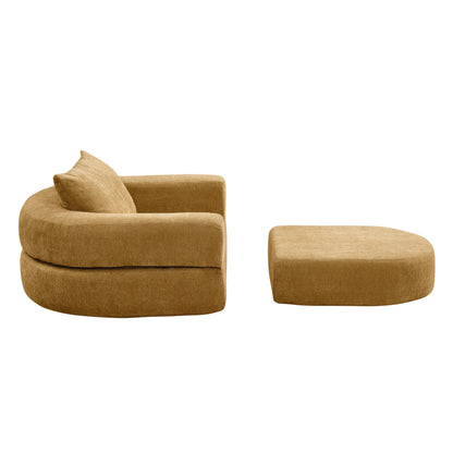Modulares Sofa-Set Frottee (Terry Cloth), Sektionssofa Minimalistisch, Wohnzimmer Couchgarnitur, Umkehrbar, Yellow
